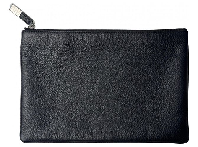 Christian Dior Pochette Dior Homme in pelle nera - vista 2