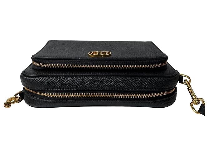 Borsa a tracolla Christian Dior Calo Double Pouch in pelle nera - vista 11