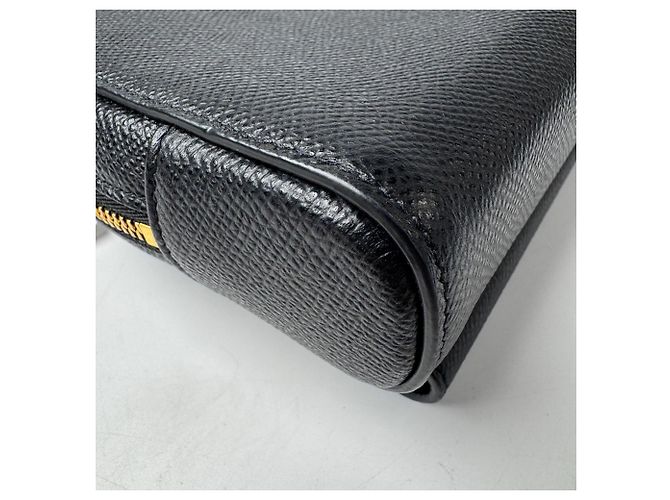 Borsa a tracolla Christian Dior Calo Double Pouch in pelle nera - vista 15