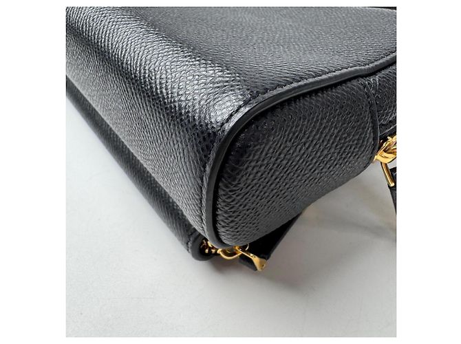 Borsa a tracolla Christian Dior Calo Double Pouch in pelle nera - vista 16