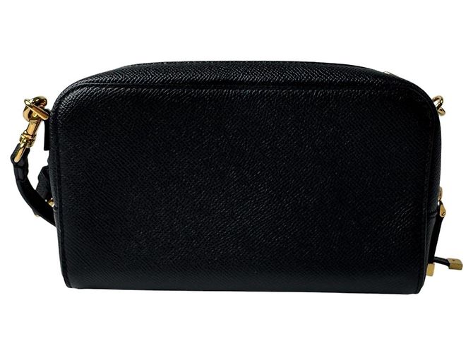 Borsa a tracolla Christian Dior Calo Double Pouch in pelle nera - vista 3