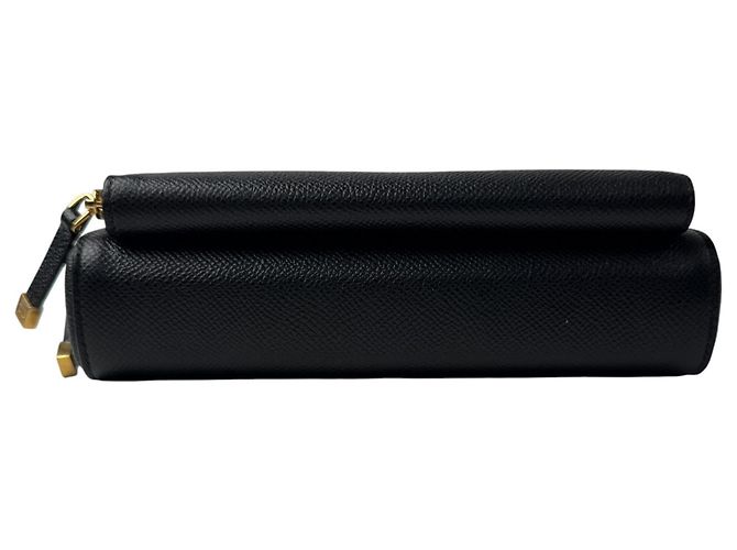 Borsa a tracolla Christian Dior Calo Double Pouch in pelle nera - vista 6