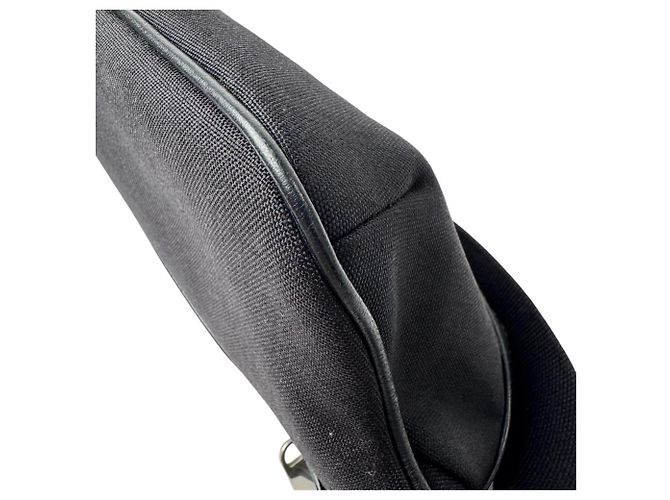 Autre Marque Borsa sling Saint Laurent in tela e pelle nera - vista 12
