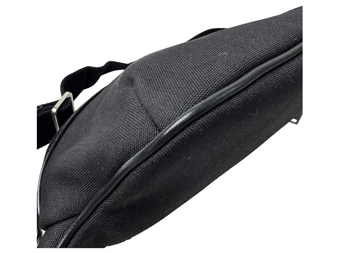 Autre Marque Borsa sling Saint Laurent in tela e pelle nera - vista 13
