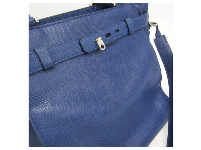 Bolso de mano de piel Valextra B Cube V5C67 para mujer en azul - vista 10