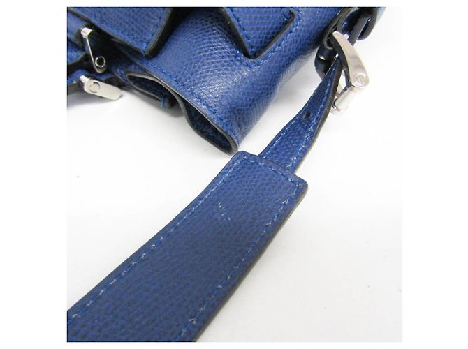 Bolso de mano de piel Valextra B Cube V5C67 para mujer en azul - vista 11
