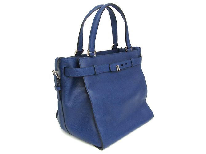 Bolso de mano de piel Valextra B Cube V5C67 para mujer en azul - vista 20