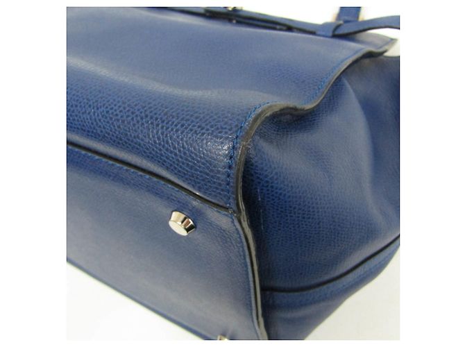 Bolso de mano de piel Valextra B Cube V5C67 para mujer en azul - vista 5