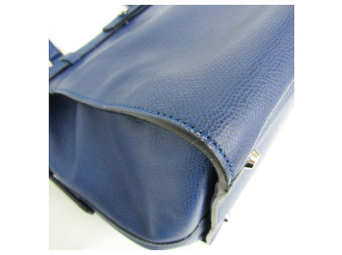 Bolso de mano de piel Valextra B Cube V5C67 para mujer en azul - vista 6
