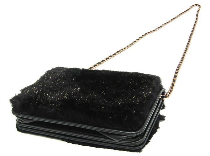 Chanel Coco Mark Damen-Chain/Shoulder Wallet aus Lammfell und Pelz - Ansicht 2