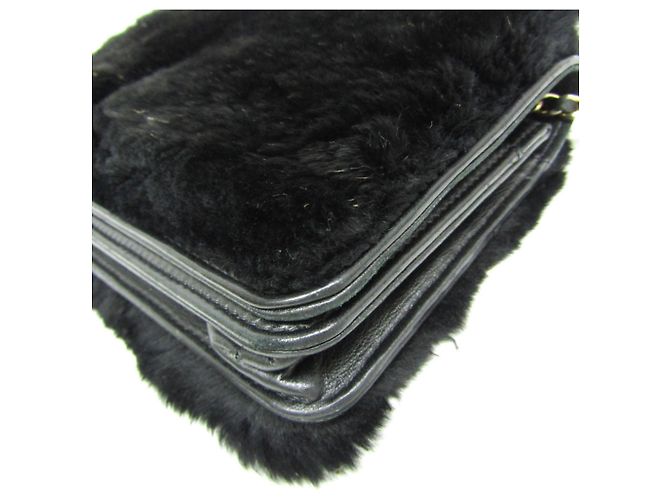 Chanel Coco Mark Damen-Chain/Shoulder Wallet aus Lammfell und Pelz - Ansicht 6