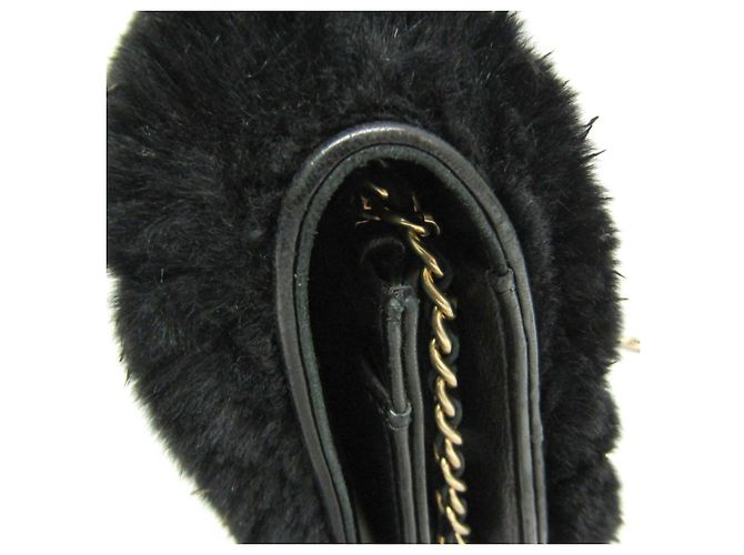 Chanel Coco Mark Damen-Chain/Shoulder Wallet aus Lammfell und Pelz - Ansicht 8