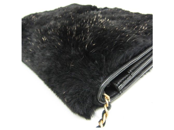 Chanel Coco Mark Damen-Chain/Shoulder Wallet aus Lammfell und Pelz - Ansicht 9