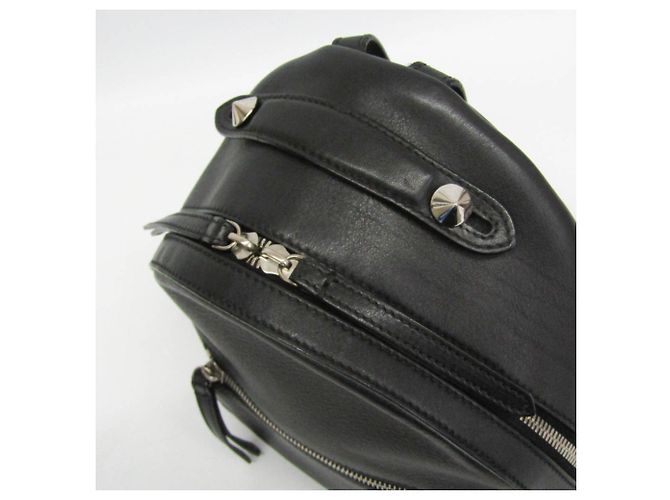 Fendi By The Way Flower Black Leather and Beads Backpack - view 11