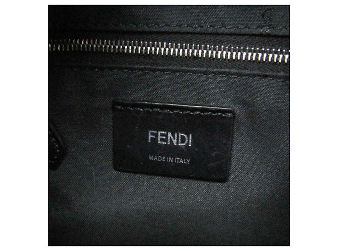 Fendi By The Way Flower Black Leather and Beads Backpack - view 13
