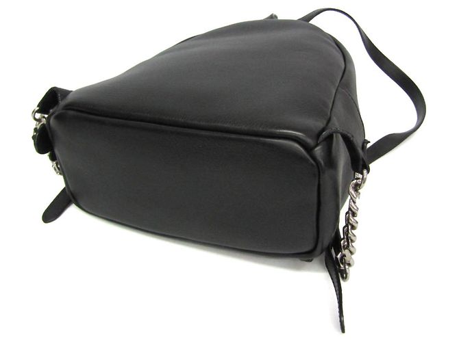 Fendi By The Way Flower Black Leather and Beads Backpack - view 4