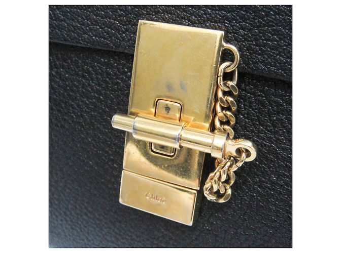 Bolso de hombro de piel Chloé Drew para mujer en Black - vista 8