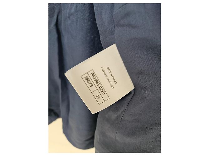 Chaqueta de tweed de lujo Chanel Blue Fantasy - vista 10