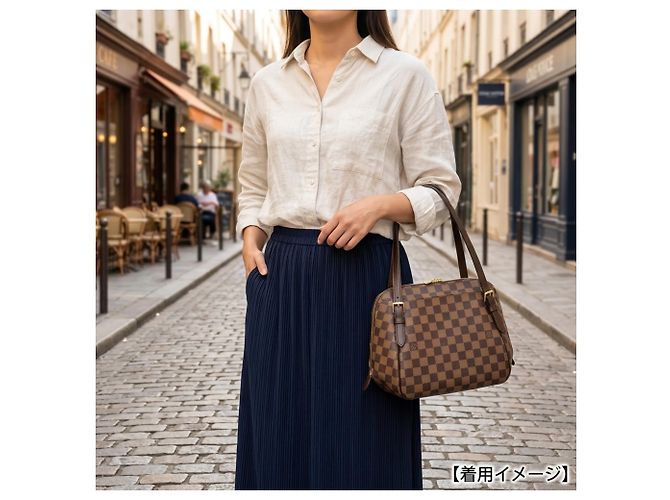 Bolso de hombro Louis Vuitton Belem MM Damier - vista 13