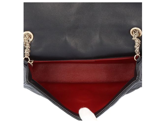 Borsa a tracolla Chanel Matelassé in pelle nera - vista 8