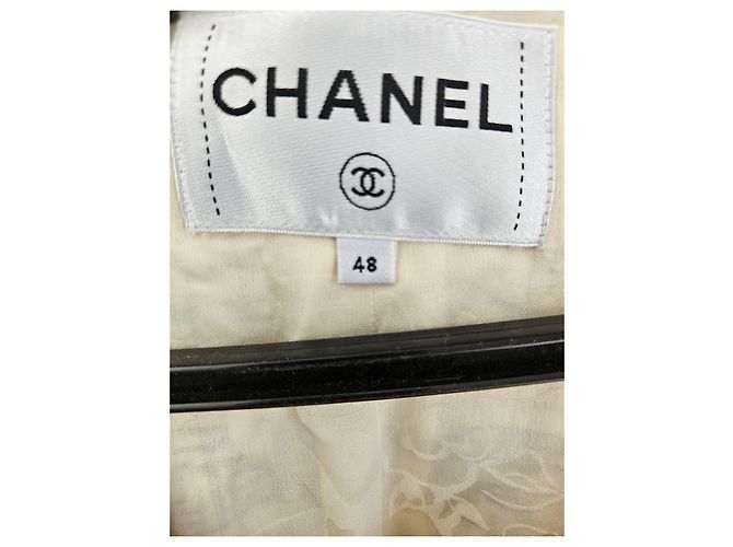 Chaqueta Chanel de tweed crema - vista 12