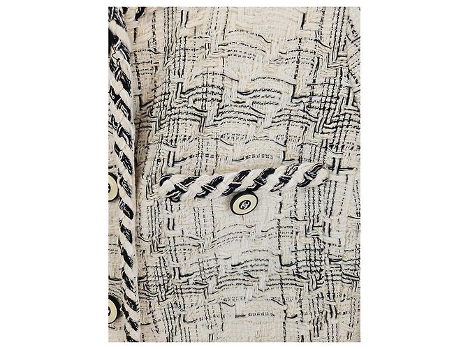 Chaqueta Chanel de tweed crema - vista 14