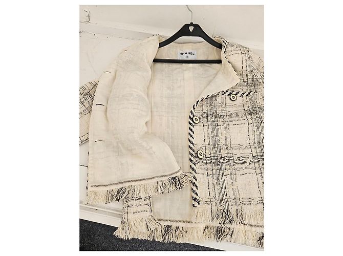 Chaqueta Chanel de tweed crema - vista 5