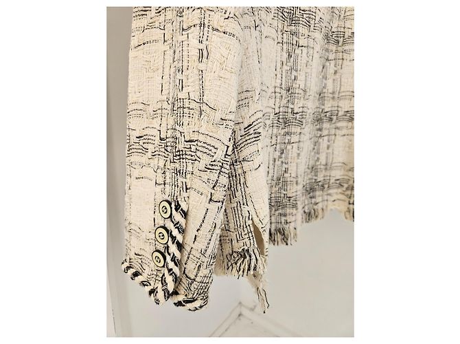 Chaqueta Chanel de tweed crema - vista 9