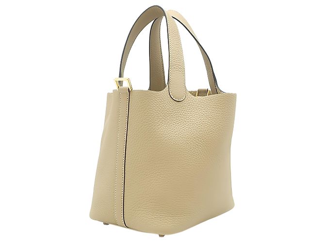 Hermès Beige Clemence Picotin Lock 18 - vista 7