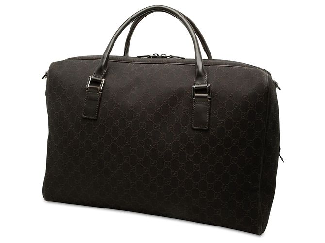 Borsa da viaggio Gucci in denim GG marrone - vista 2