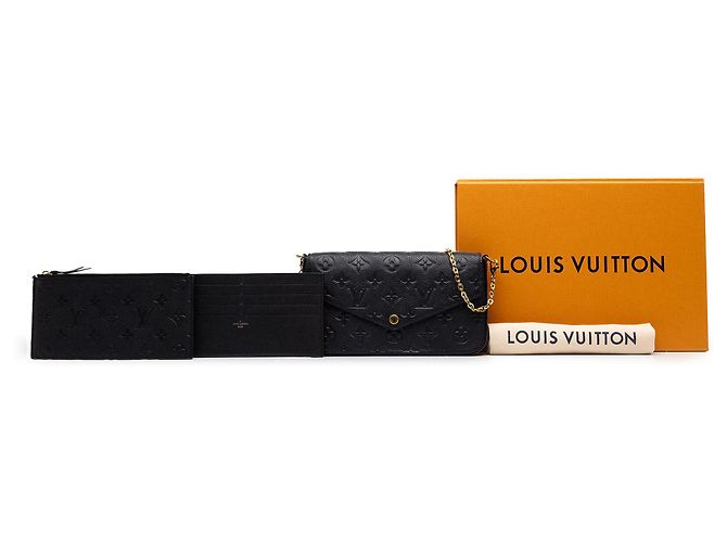 Louis Vuitton Black Monogram Empreinte Pochette Felicie - vista 7