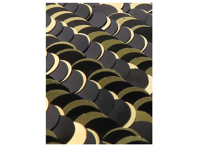 Salvatore Ferragamo Borsa a spalla Ferragamo Thalia in raso nero con paillettes e Gancini - vista 9