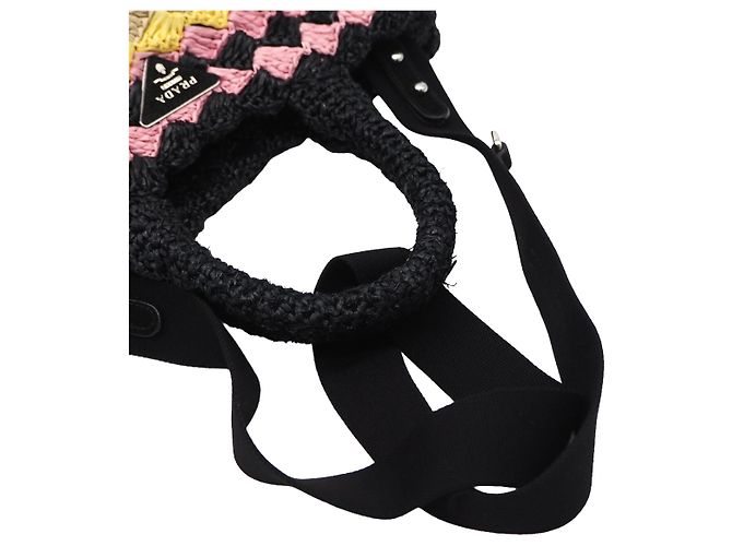 Bolsa Satchel Prada em ráfia bege - vista 15