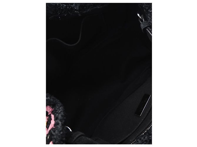 Bolsa Satchel Prada em ráfia bege - vista 3
