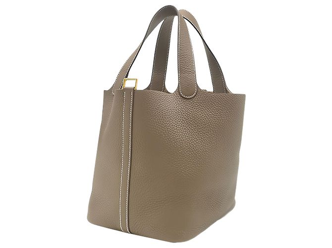 Hermès Gray Clemence Picotin Lock 22 - vue 7