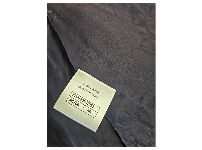 Chaqueta de tweed CHANEL negra con blanco - vista 10