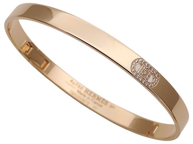 Hermès Bracciale Hermes H. d'Ancre PM in oro rosa - vista 4