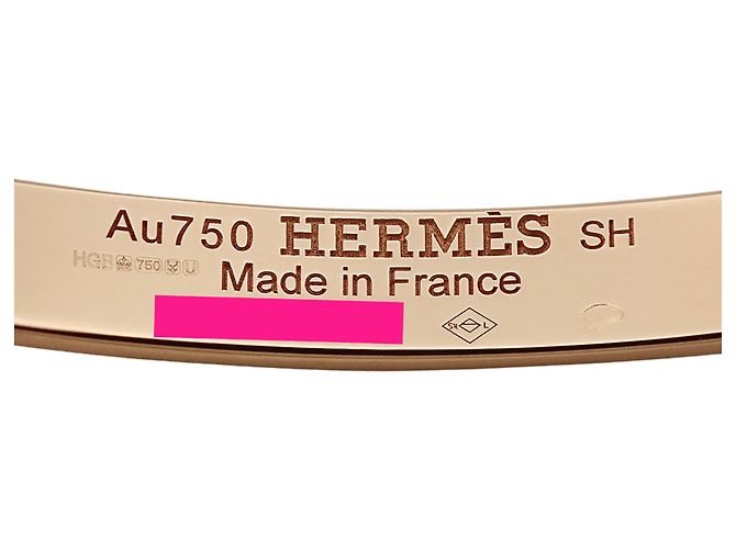 Hermès Bracciale Hermes H. d'Ancre PM in oro rosa - vista 6