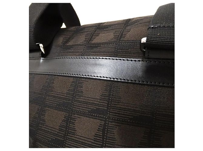 Borsa a tracolla/messenger Chanel in nylon marrone scuro - vista 12
