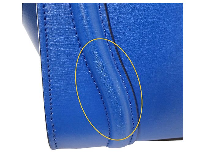 Céline Sac à main Celine en cuir bleu - vue 10