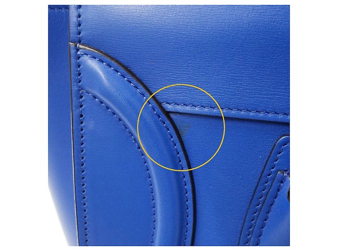 Céline Sac à main Celine en cuir bleu - vue 11