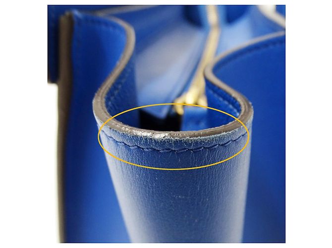 Céline Sac à main Celine en cuir bleu - vue 13