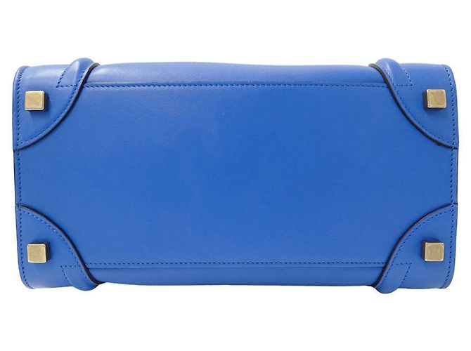 Céline Sac à main Celine en cuir bleu - vue 3