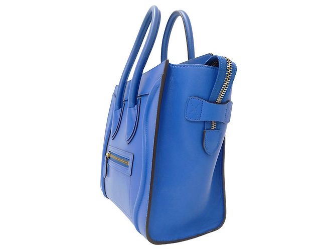 Céline Sac à main Celine en cuir bleu - vue 4