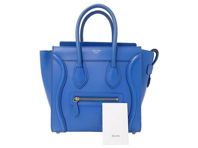 Céline Sac à main Celine en cuir bleu - vue 5