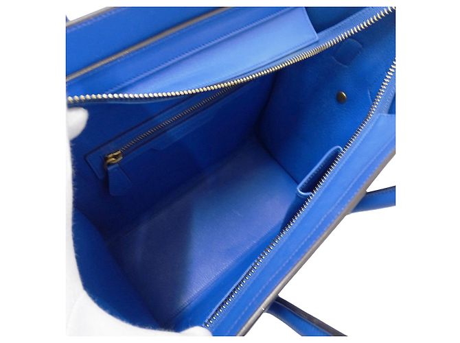 Céline Sac à main Celine en cuir bleu - vue 6