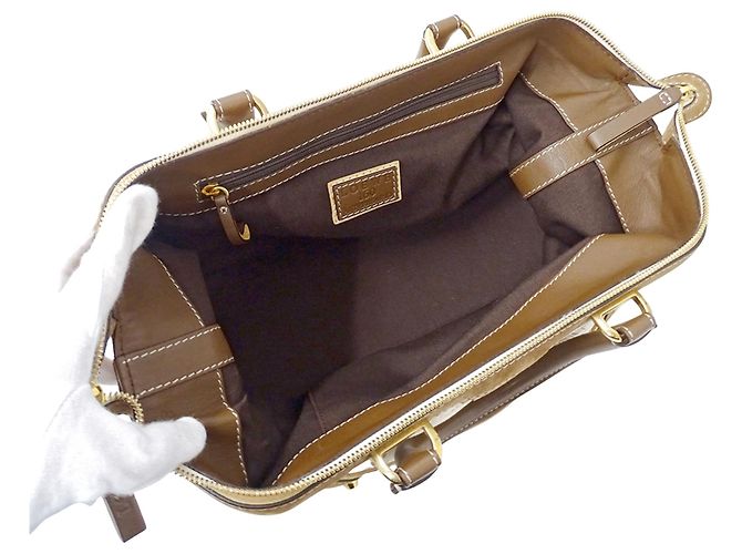 Bolsa Boston Loewe em lona bege e castanha - vista 5