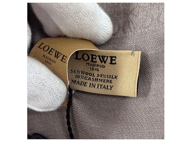 Loewe Purple Wool Silk Stole - view 4