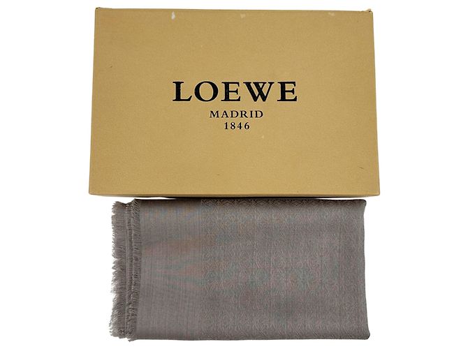 Loewe Purple Wool Silk Stole - view 5