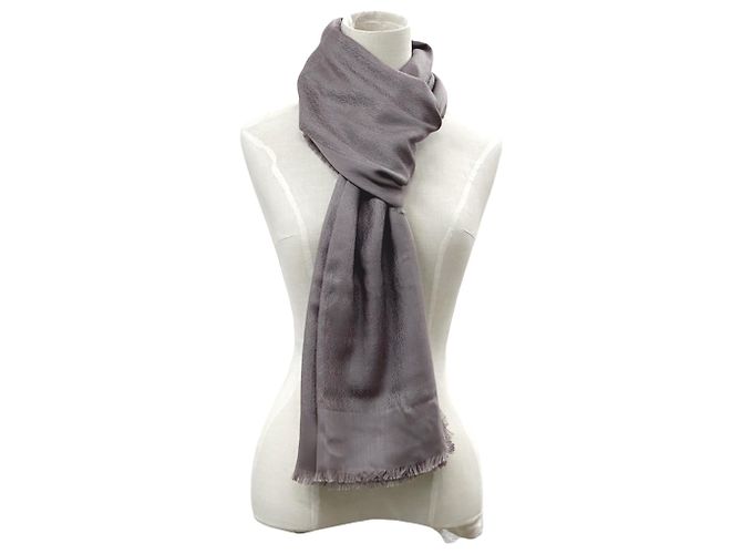Loewe Purple Wool Silk Stole - view 6